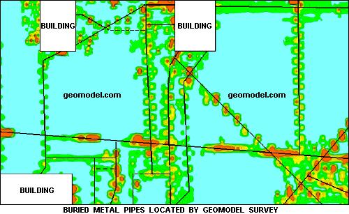 Results of an EM metal detection survey conducted by GeoModel, Inc.