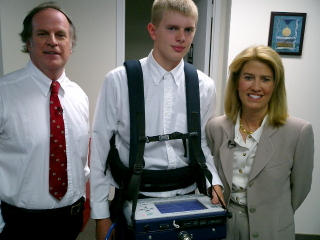 Greta Van Susteren with Matthew Turner and Nick of GeoModel, Inc.