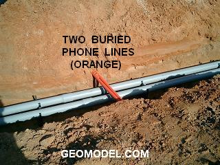 GeoModel Geophysical Survey Located Two Buried Phone Lines Prior to Excavation