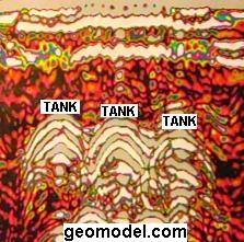 3 Buried tanks - located by GeoModel, Inc. with GPR