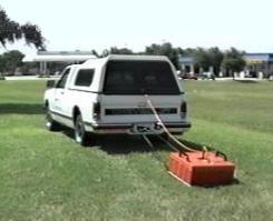 Vehicle-towed landfill location survey